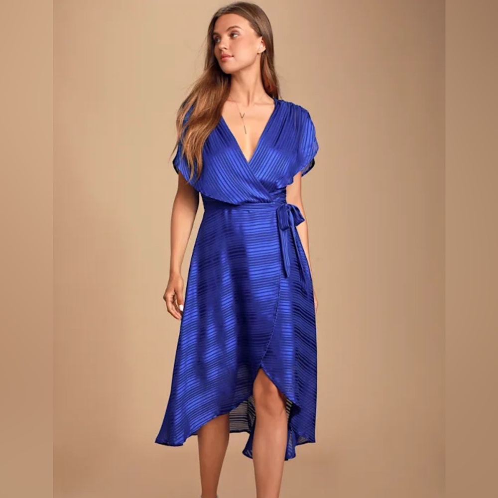 Lulu's Blue Wrap Dress